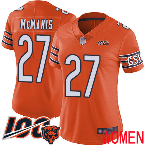 Chicago Bears Limited Orange Women Sherrick McManis Alternate Jersey NFL Football #27 100th Season